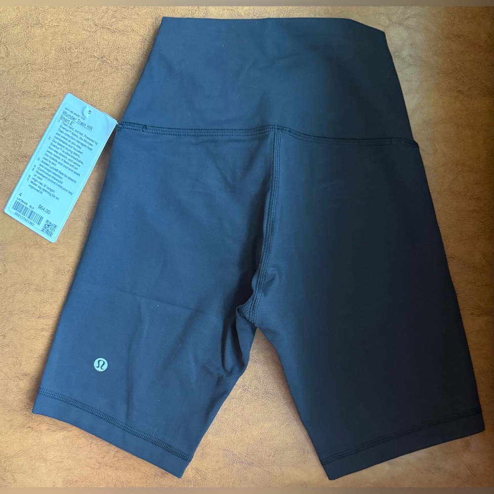 Lululemon Wunder Train High-Rise 8” Shorts Black Size 4 NWT Everlux - Picture 7 of 10
